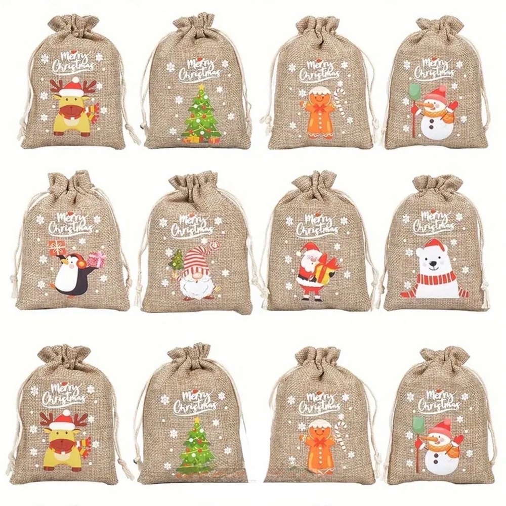 (20pcs) Burlap Gift Bags + Thank You Cards NWT - Picture 5 of 12